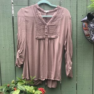 Anthropologie open back peasant top